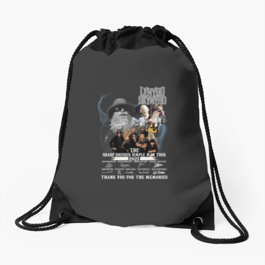 Discover The sharp dressed simple man tour zz top lynyrd skynyrd signatures 2023 Drawstring Bags
