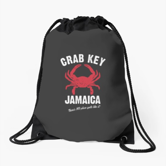 Discover Crab Key Jamaica Drawstring Bags
