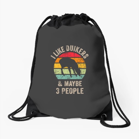 Discover funny vintage duikers antelope i like duikers and maybe 3 p Drawstring Bags