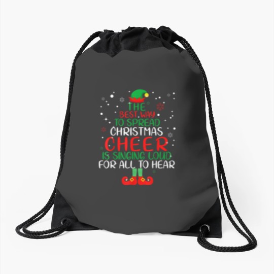 Discover Elf The Best Way To Spread Christmas Cheer Drawstring Bags