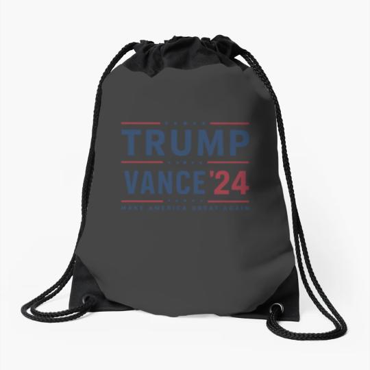Discover Trump 2024 Drawstring Bags featuring President Trump and JD Vance