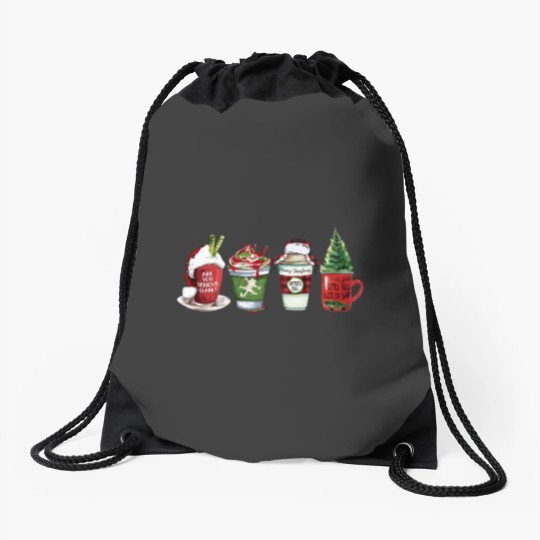 Discover Christmas Coffee Drawstring Bag