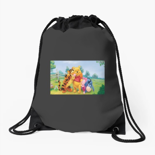 Discover smile with friends no matter what Drawstring Bags