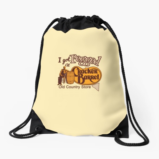 Discover I got Pegged at Cracker Barrel Old Country Store Drawstring Bags, Cracker Barrel Drawstring Bags