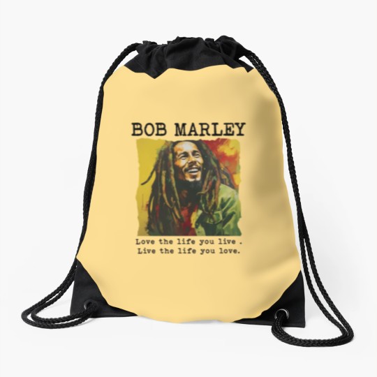 Discover Every Little Thing Gonna Be Alright Bob Marley Drawstring Bags
