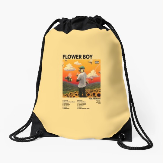 Discover Flower Boy Drawstring Bags