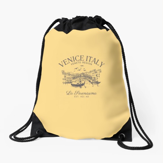 Discover Venice Italy Drawstring Bags