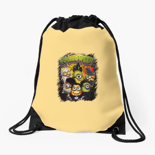 Discover Minions Halloween Drawstring Bags Unisex Jersey Short Sleeve Drawstring Bags