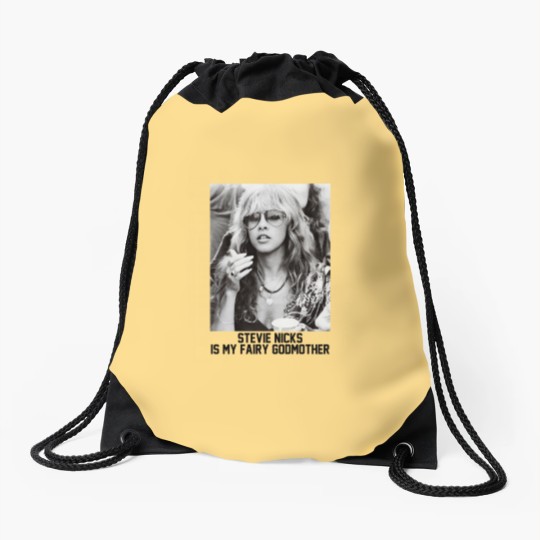 Discover Stevie Nicks Is My Fairy Godmother Drawstring Bags