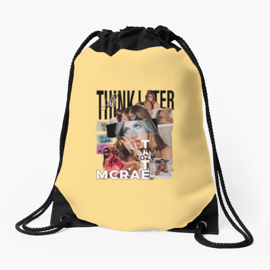 Discover Tate Mcrae Drawstring Bags, Think Later World Tour 2024 Drawstring Bags