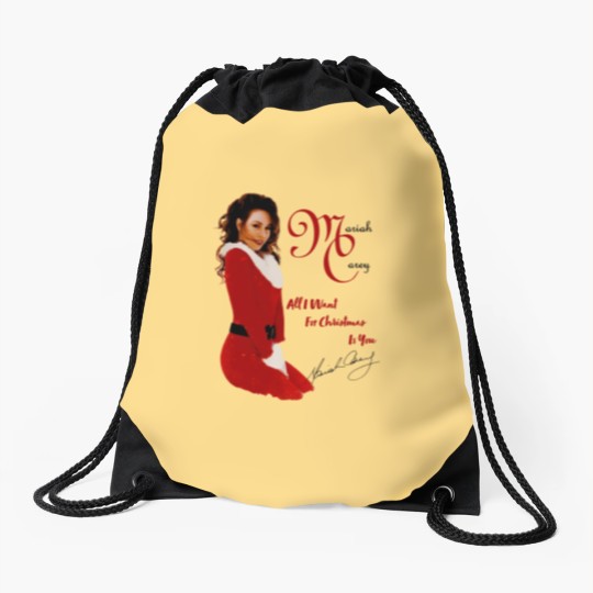 Discover Mariah Carey Christmas Drawstring Bags, Mariah Carey Xmas