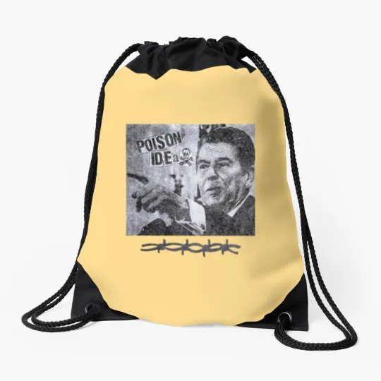 Discover Poison Idea Drawstring Bags Vintage Rock Punk Drawstring Bags