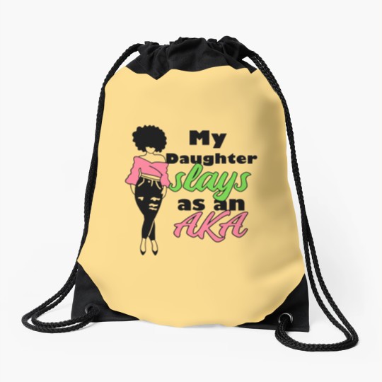 Discover AKA Sorority Daughter Paraphernalia Gift For Mom Drawstring Bags