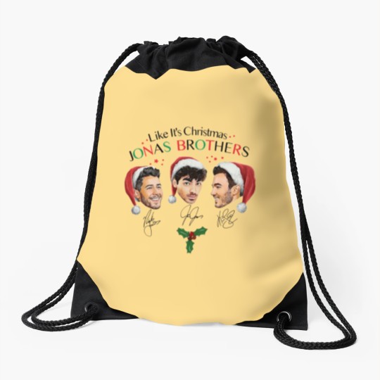 Discover Like It's Christmas Jonas Brothers Drawstring Bags Unisex Drawstring Bags For Men Women S-5XL