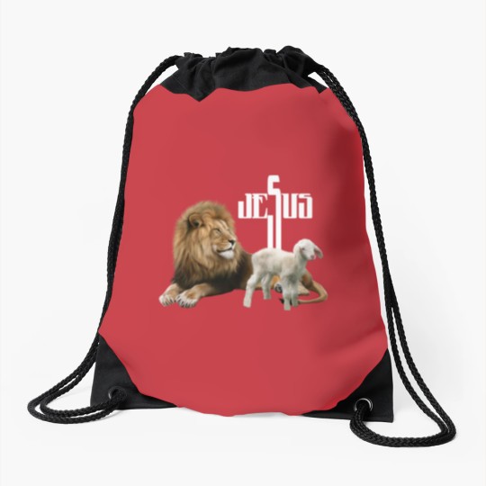 Discover Jesus is Lion and Lamb Drawstring Bags