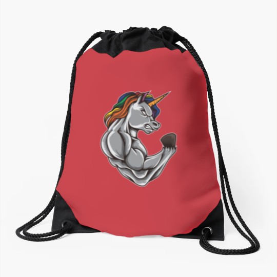 Discover Unicorn At The Gym | Training Fitness Muscles Drawstring Bags