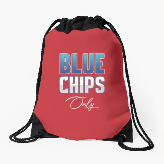 Discover Blue Chips Stocks Trader Business Investment Drawstring Bags