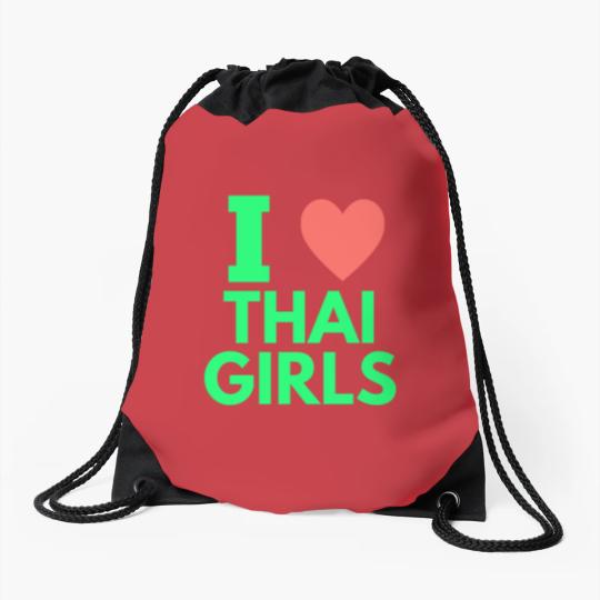 Discover i love thai girls Drawstring Bags