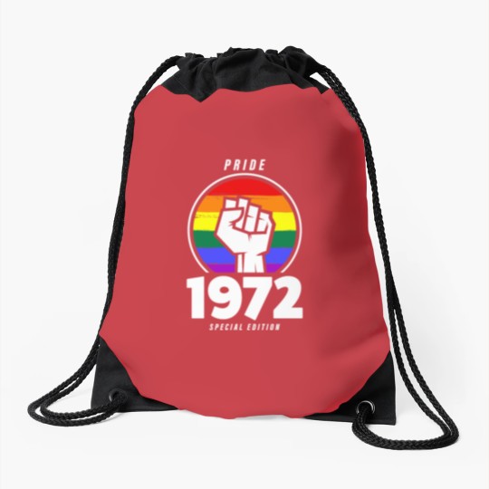 Discover 1972 Birthday Gay Pride LGBT Drawstring Bags