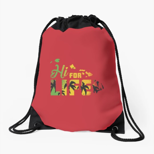 Discover Hawaii For Life Rasta Island Chain Gift traveler Drawstring Bags