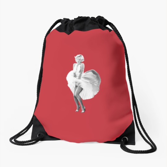 Discover Marilyn Monroe Classic Dress Pose Drawstring Bags