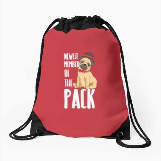 Discover Adorable Pug Baby Dog Cute Puppy Kid Drawstring Bags