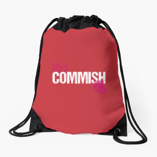 Discover Mrs. Commish Fantasy Football Commissioner Wife Drawstring Bags