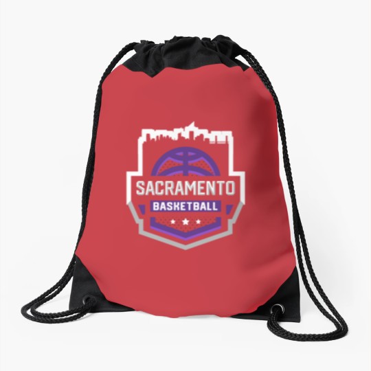 Discover Classic Sacramento Basketball Stars Skyline Drawstring Bags