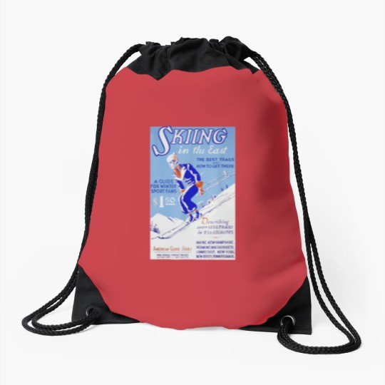 Discover Skiing in the East Drawstring Bags