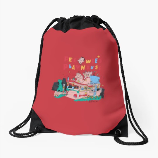 Discover Funny Vintage Pee Wee's Playhouse Drawstring Bags, Vintage 90s Pee Wee Herman Drawstring Bags
