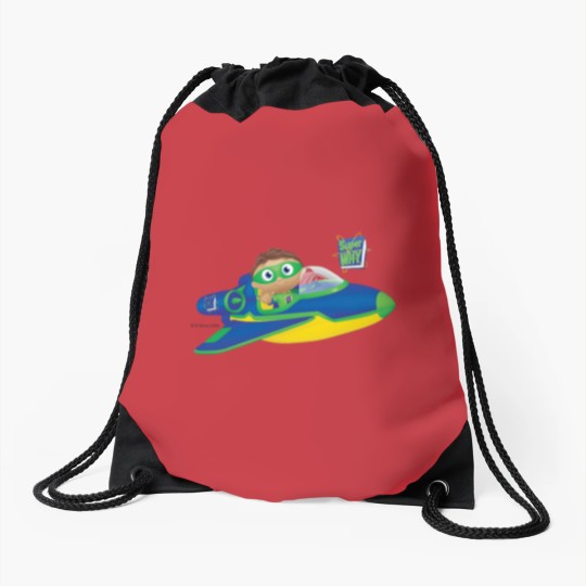 Discover Super WHY! Super Why Plane Active Drawstring Bags