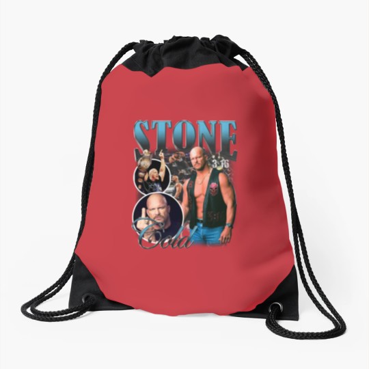 Discover Vintage Bootleg Style Stone Cold Drawstring Bags, Steve Austin Wrestling Drawstring Bags