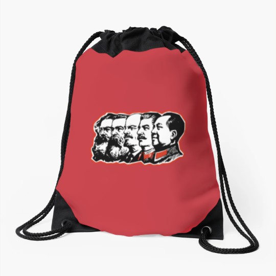Discover Marx Engels Lenin Stalin Mao Drawstring Bags