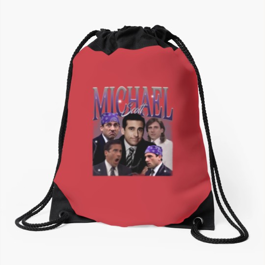 Discover Retro Michael Scott Drawstring Bags, Limited Michael Scott Vintage Drawstring Bags, Michael Scott Gift