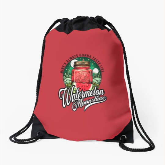 Discover Watermelon Moonshine Retro Country Music Drawstring Bags