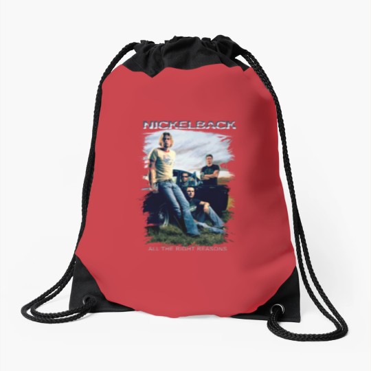 Discover Vintage Nickelback Drawstring Bags, Nickelback 90s Rock Band Drawstring Bags