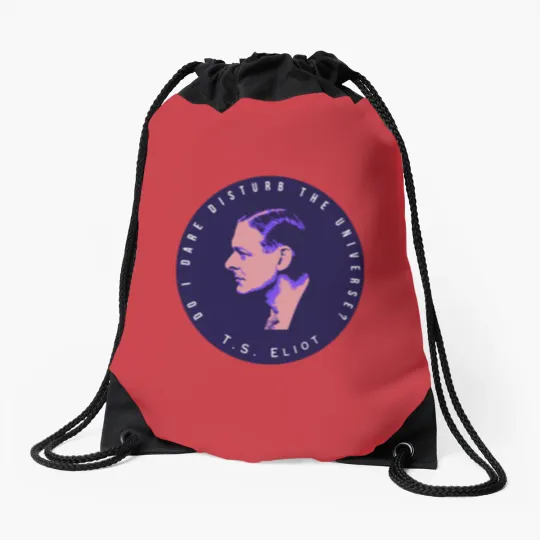 Discover T.S. Eliot portrait and quote  Do I dare disturb the universe Drawstring Bags
