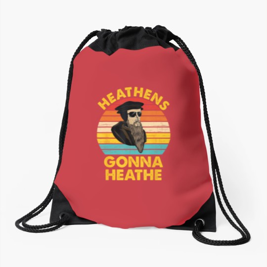 Discover heathens gonna heathe vintage apparel Drawstring Bags