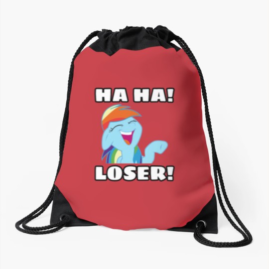Discover Loser To Rainbow Dash Drawstring Bags