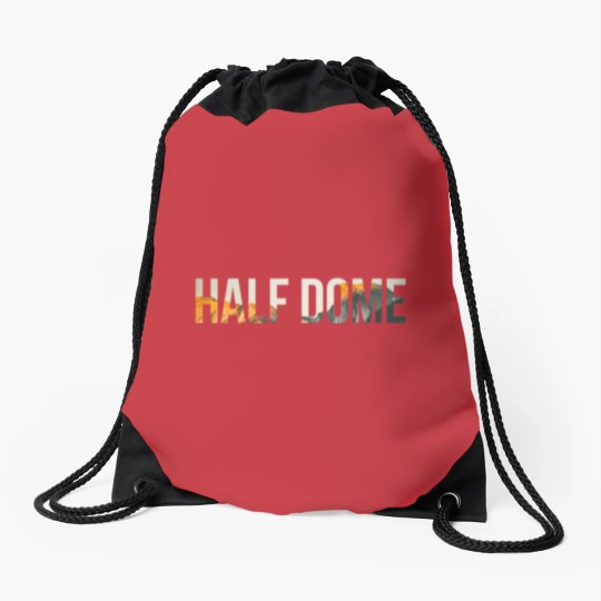 Discover Half Dome Sticker Drawstring Bags