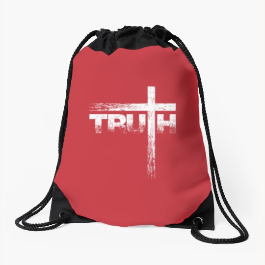 Discover Christian Truth Cross Drawstring Bag