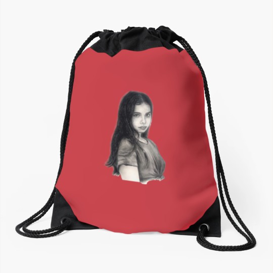 Discover Hope Sandoval pencil drawing Drawstring Bags