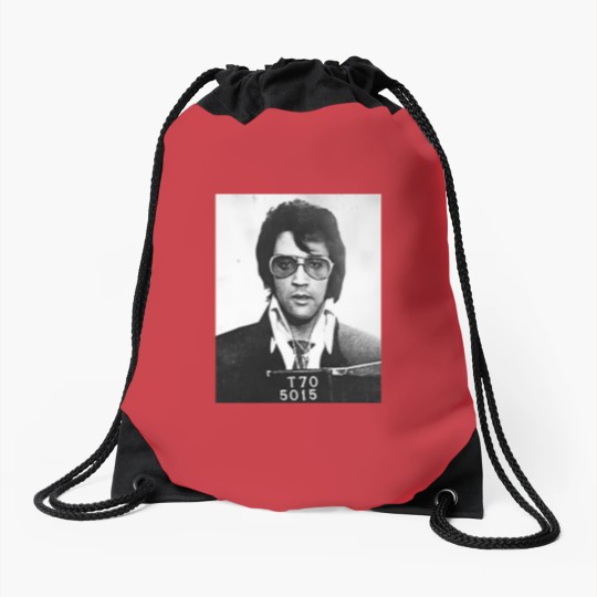 Discover VINTAGE MUGSHOT ELVIS - Elvis Presley - Drawstring Bags