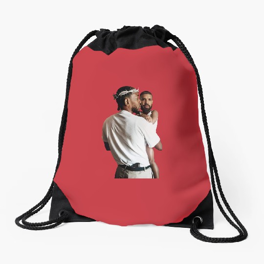 Discover Kendrick Lamar Holding Baby Drake Unisex Cotton Drawstring Bags