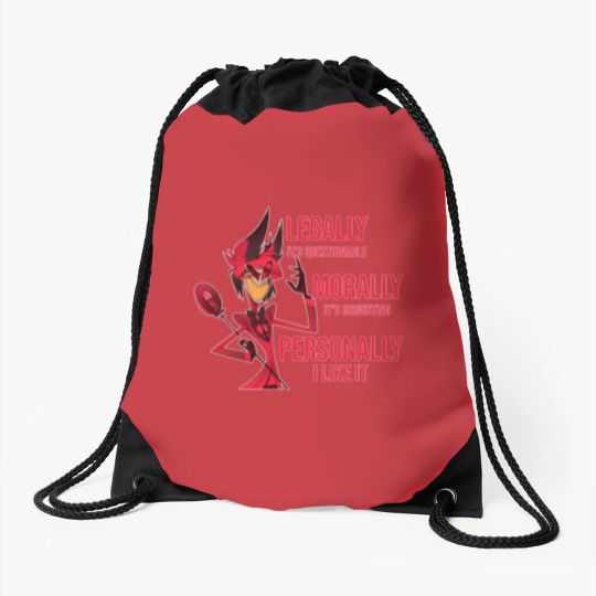 Discover Alastor Hazbin Hotel Meme Drawstring Bags