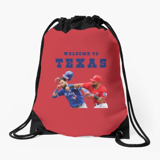 Discover Welcome To Texas Rougned Odor Jose Batista Punch Drawstring Bags