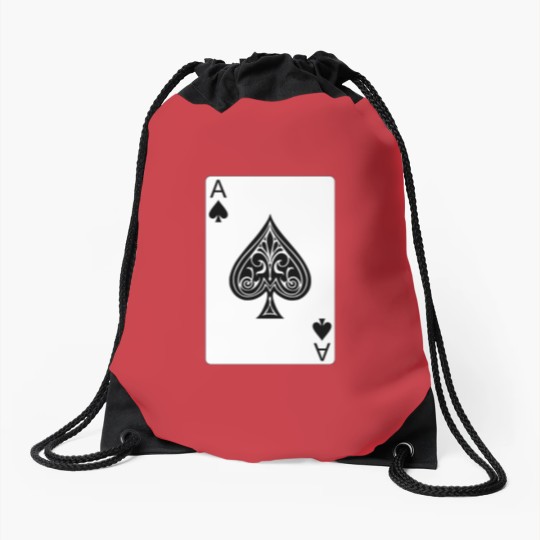 Discover Ace of Spades Classic Drawstring Bags