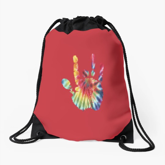 Discover Tie Dye Jerry Garcia Hand Bill Kreutzmann Drawstring Bags