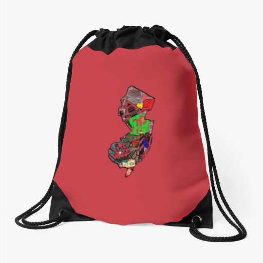 Discover New Jersey Drive Drawstring Bags