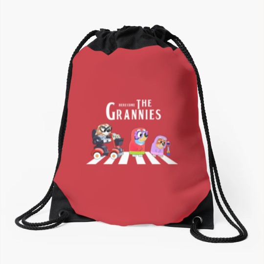 Discover Blue And Bingo Here Come The Grannies Drawstring Bags, Grannies Drawstring Bags, Blue Heeler Family